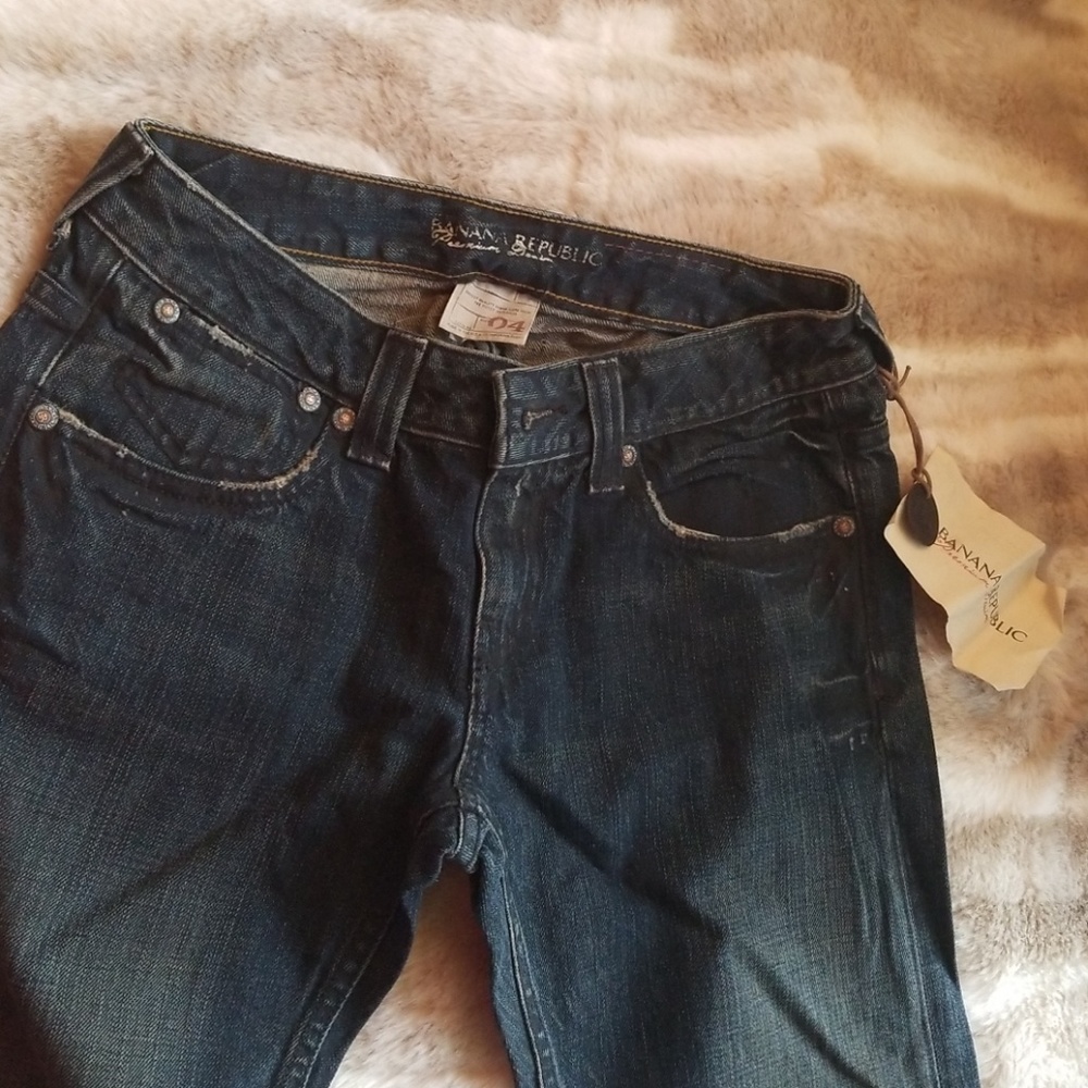 New Banana Republic premium dark wash jeans